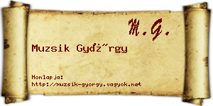 Muzsik György névjegykártya